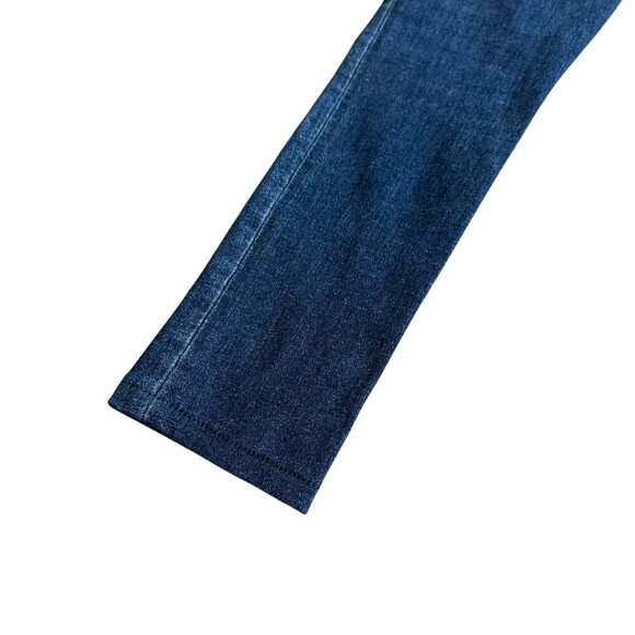 Acne Studios Skin Used Blue Skinny Jeans Dark Wash Zip Back Size 25 Women's - Picture 8 of 12